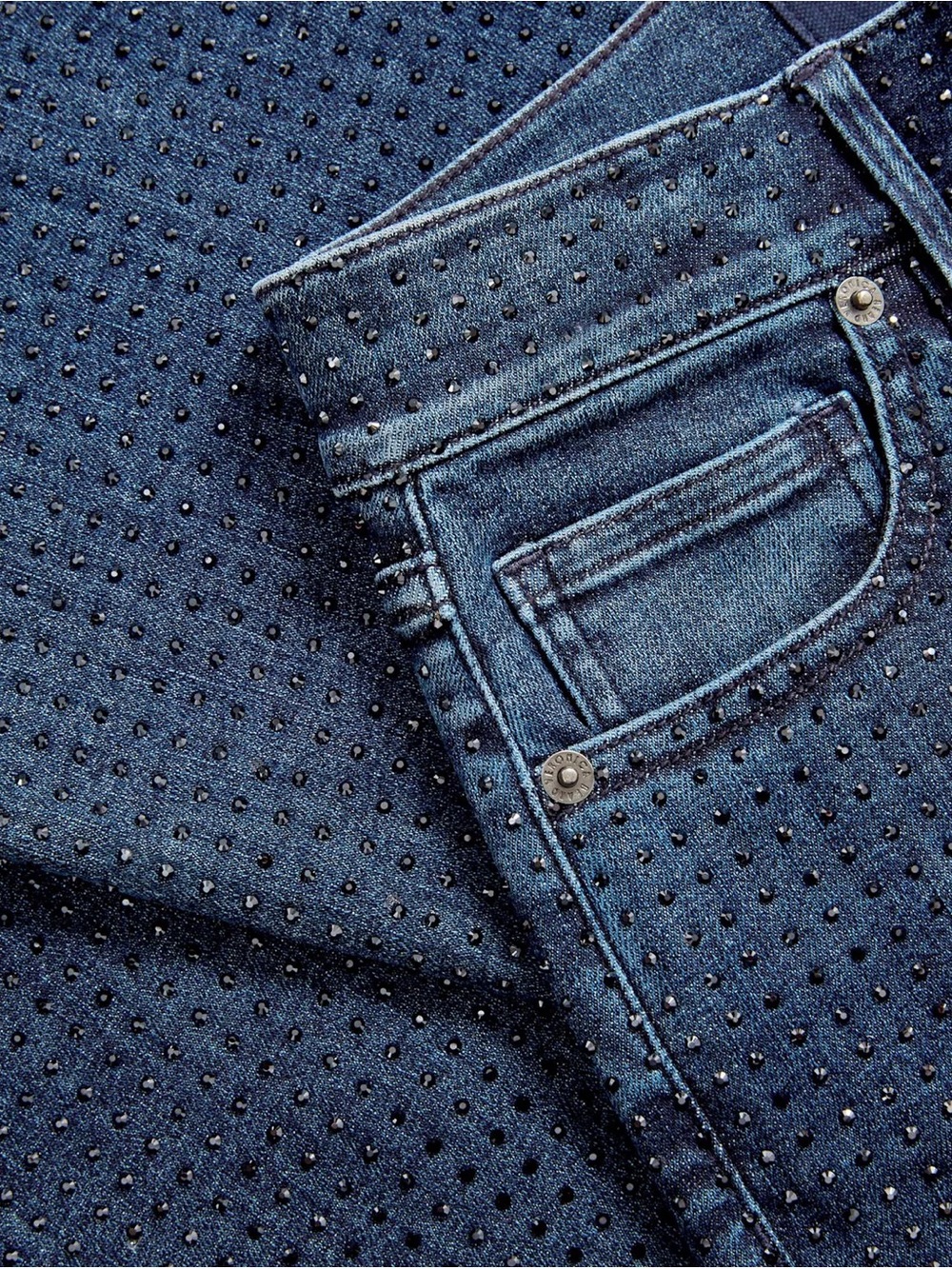 Veronica Beard Beverly Rhinestone Skinny-Flare Jean - Picture 8 of 14